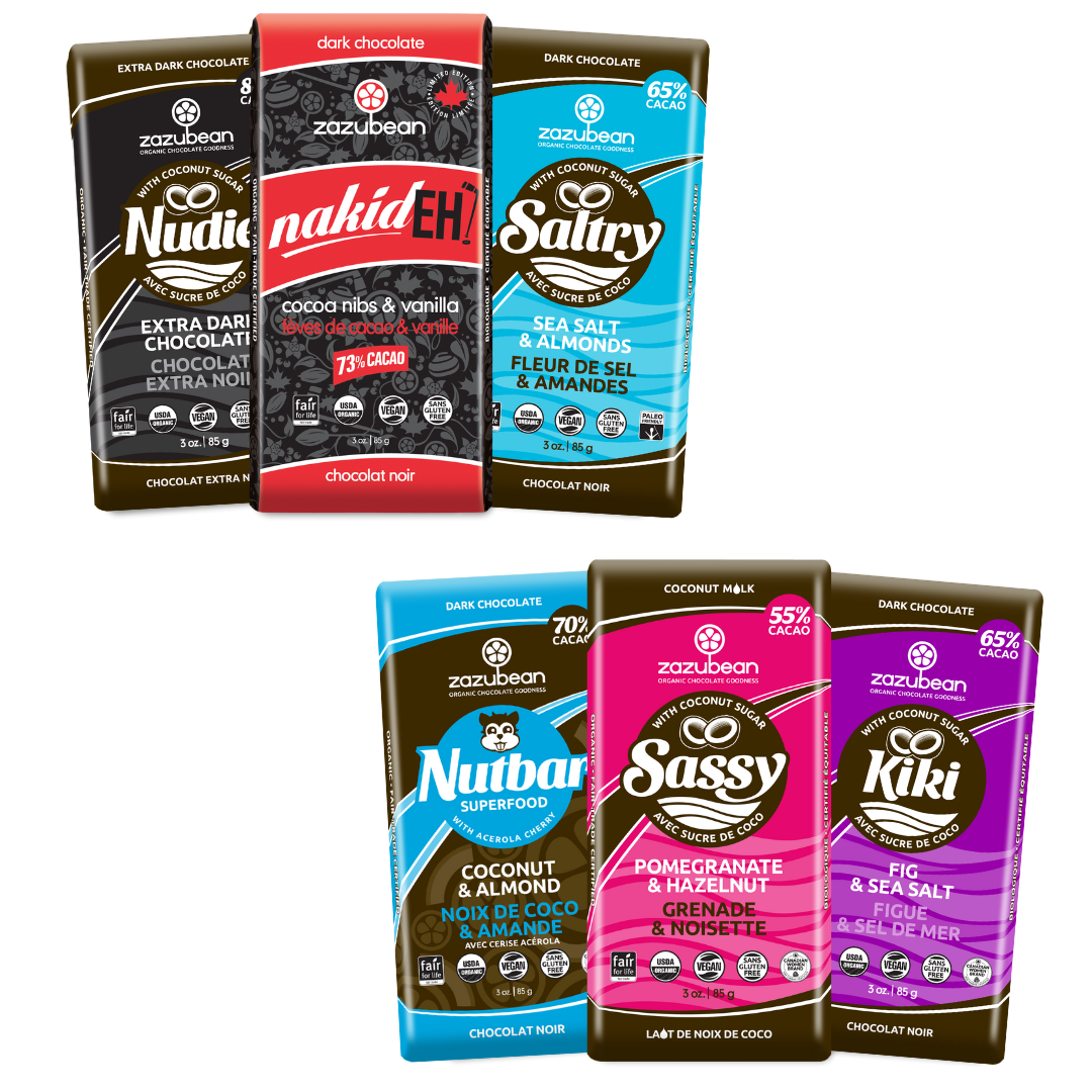 Canada Day Variety Pack – Zazubean Organic Chocolates