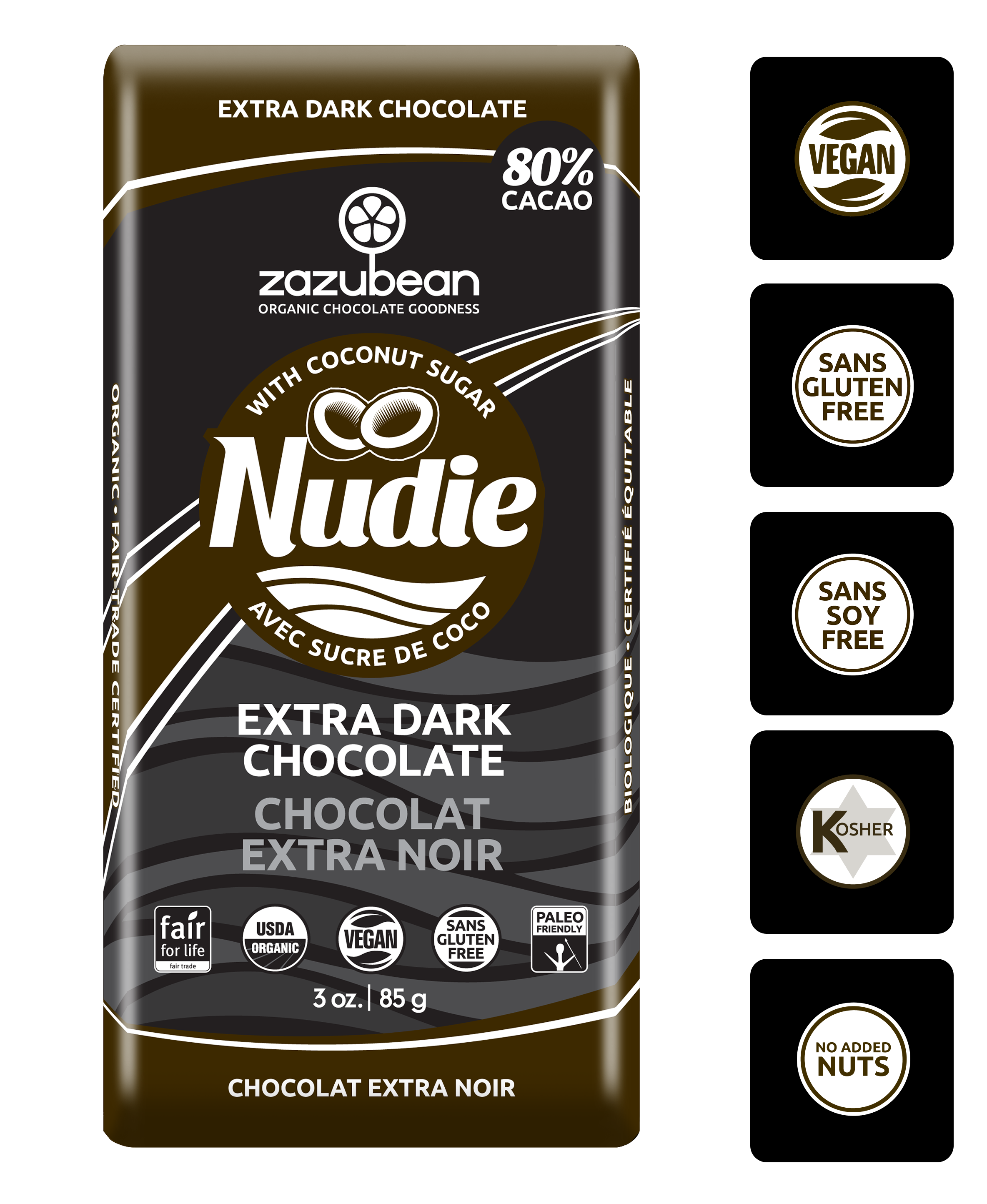NUDIE Extra Dark Chocolate (85gms)