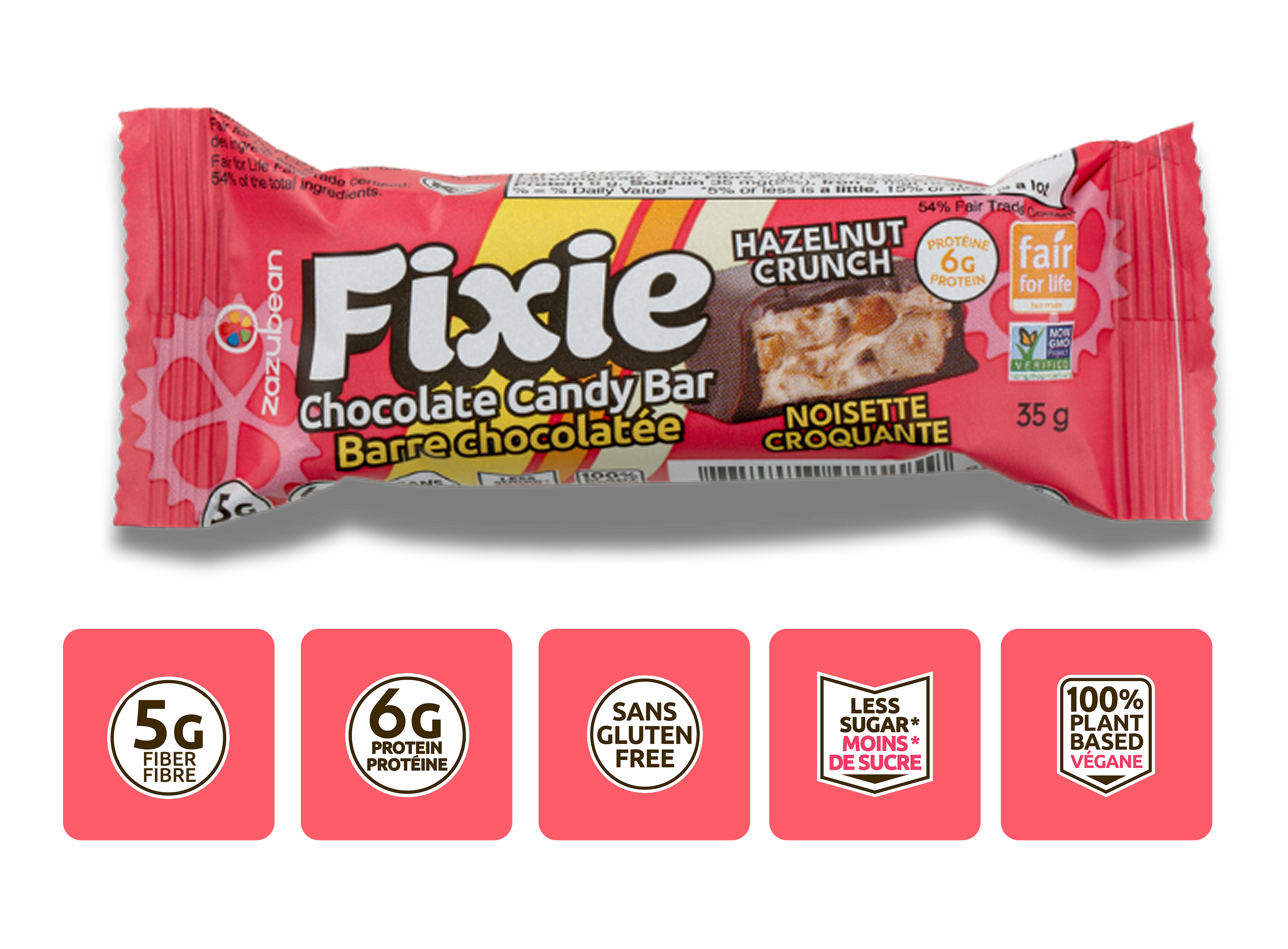 WS PR ちょこたん Fixie - Hazelnut Crunch (35g) – Zazubean Chocolate