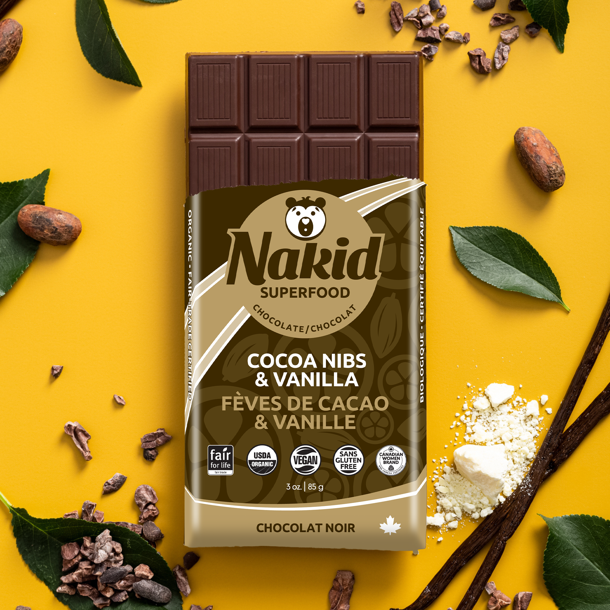 NAKID Cocoa Nibs & Vanilla (85g)