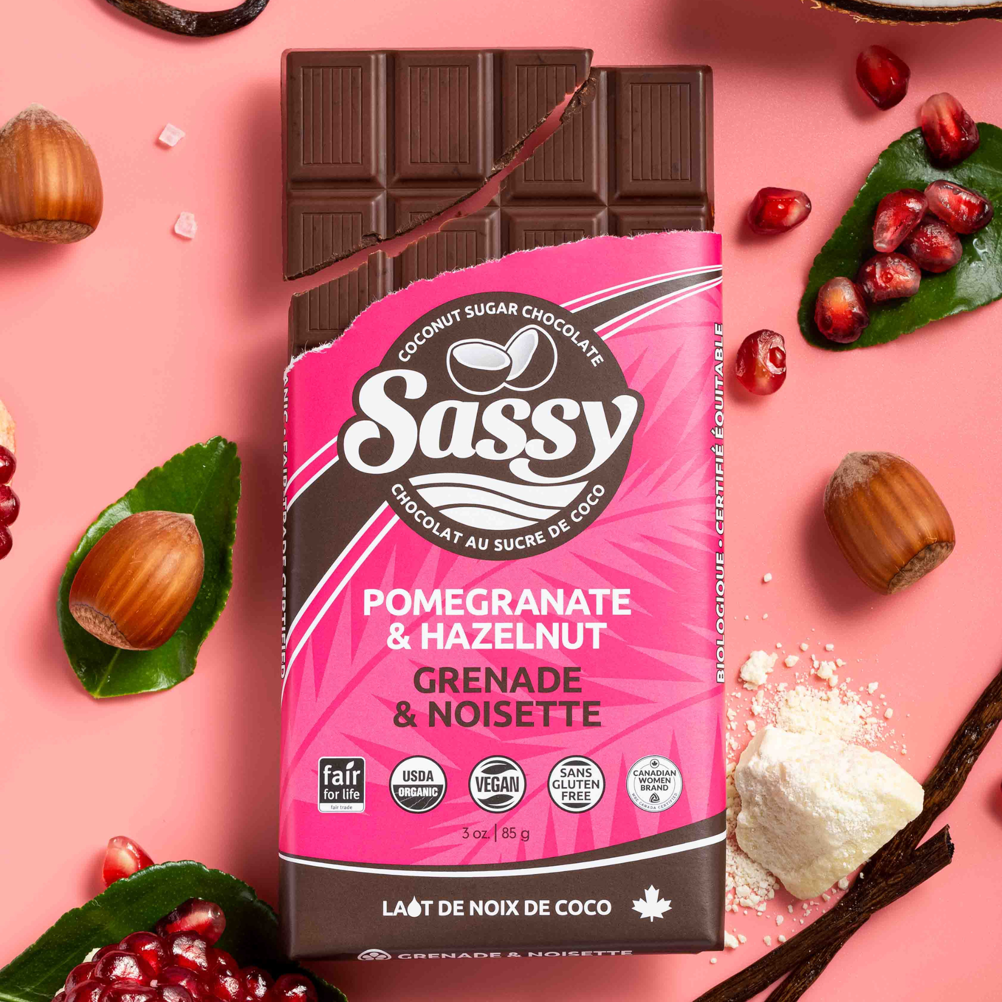 SASSY Pomegranate &amp; Hazelnut  (85gms)