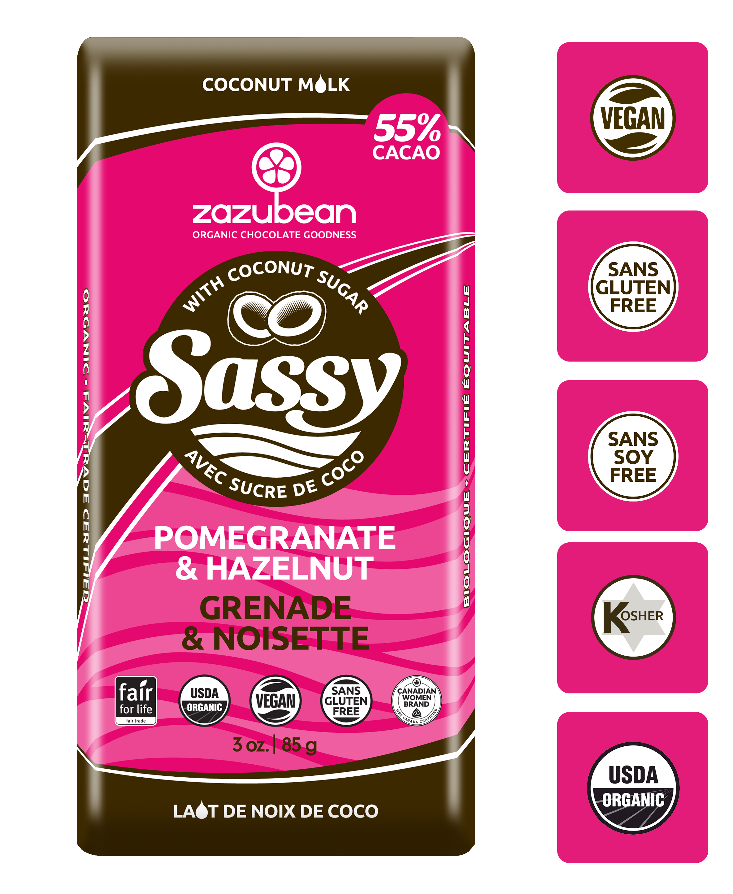SASSY Pomegranate &amp; Hazelnut  (85gms)