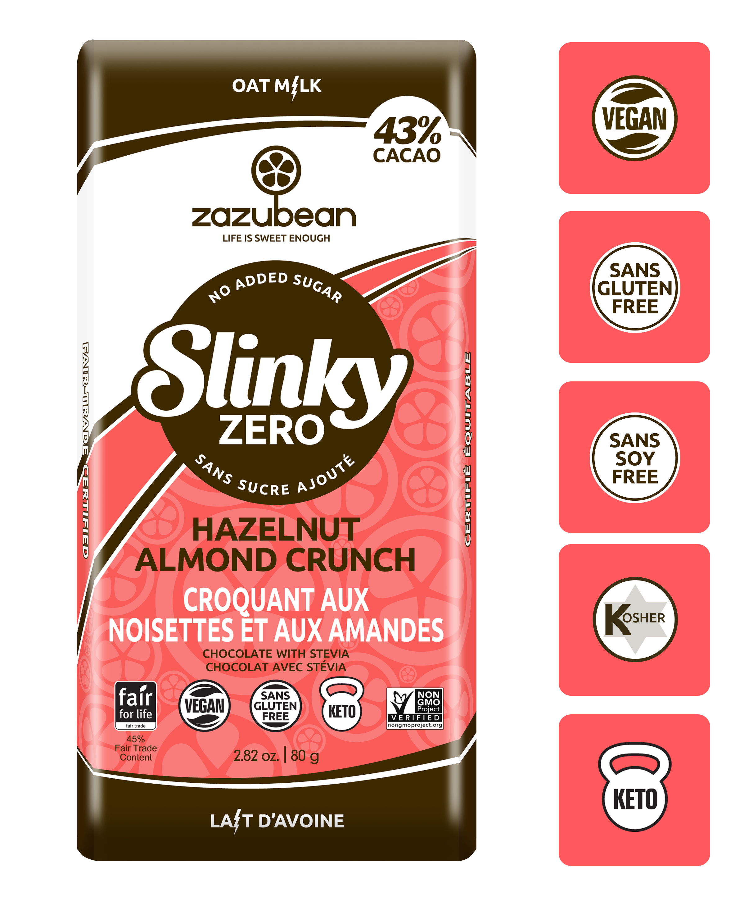 SLINKY Hazelnut Almond Crunch  (80gms)