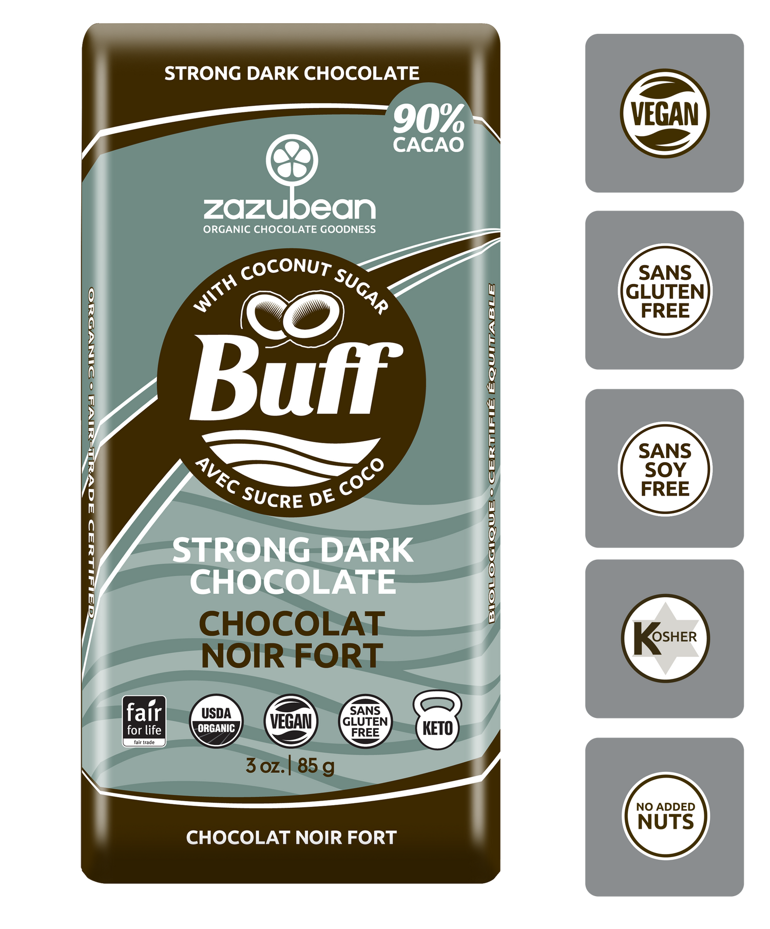 BUFF Strong Dark Chocolate (85gms)